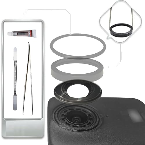 Koulele Camera Lens for DJI Osmo 360 Panoramic Action Camera Black Circular Frame with Protective Glass (1pic Lens+Tools new) 1pic lens+tools new