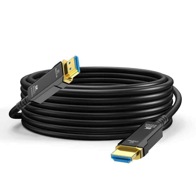Fiber Optic HDMI 2.1 Cable 130ft, 8K Long Active HDMI Cable, High Speed Fiber HDMI Cord 8K@60Hz 4K@120Hz, Dynamic HDR, eARC, HDCP 2.2&2.3, 3D, for HDTV Monitor Game Laptop Home Theatre