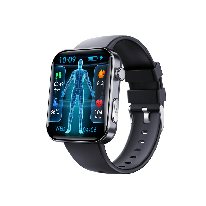 Gen F300 Smart Health Fitness Watch Body Composition Estimation (Black) | 2.1 Inch IP68 Waterproof 130 Plus Sport Modes Sleep Tracker Heart Rate Blood Oxygen Monitor For Android iOS Wholesale