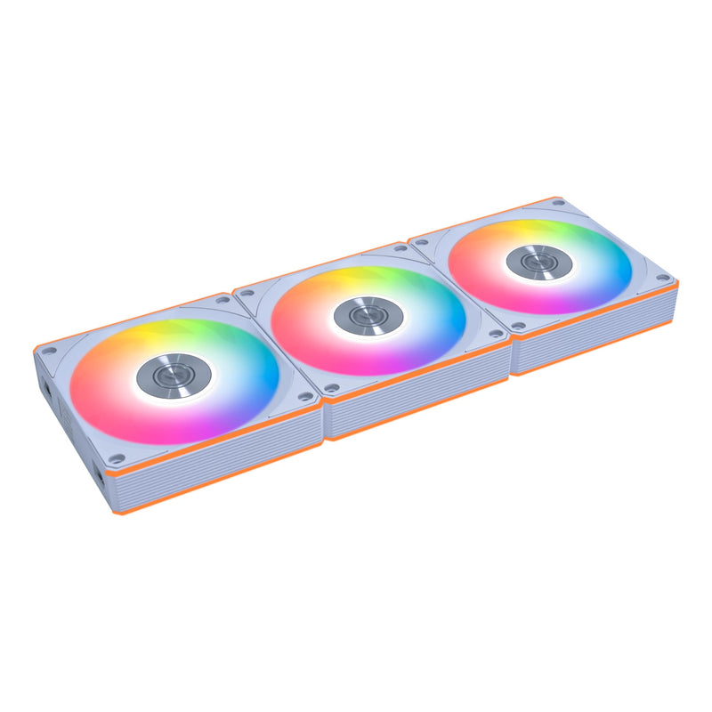 Lian Li UNI Fan CL Flex 120, Reverse Blade ARGB, 3 Pack, White | Controller Included, White (12RCL1F3W) 3 x 120mm