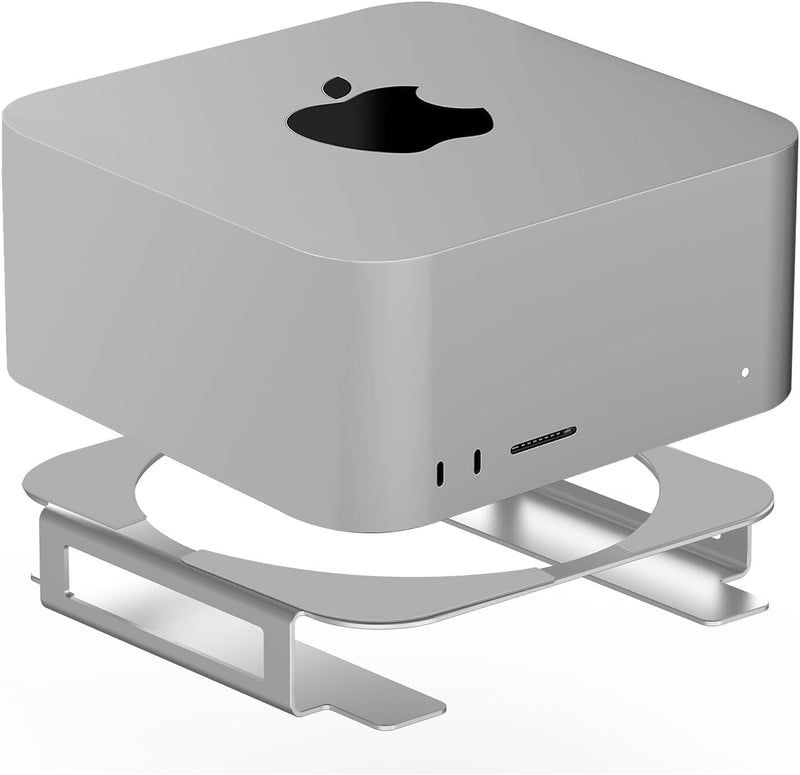 IFCASE Aluminum Desktop Mount Stand for Mac Studio, Silver | Improved Cooling, Desk Organization