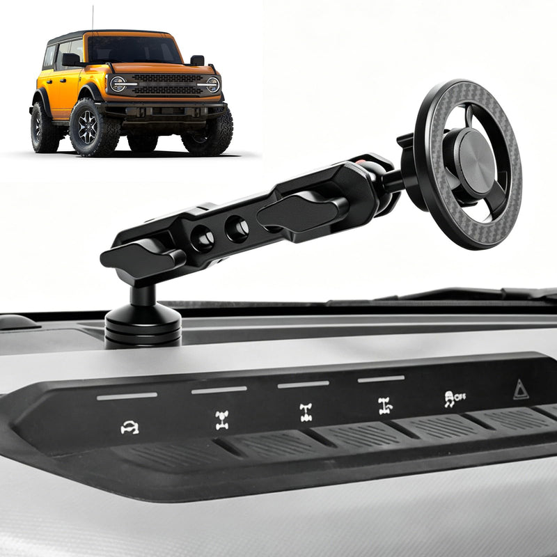 Magnetic Phone Mount, for 2021-2026 Ford Bronco 2/4 Door Interior | Magnetic Phone Holder Cradle with ABS & Aluminum Alloy Construction for Bronco Accessories (Not for Bronco Sport)