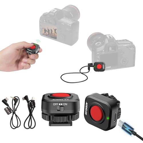 AODELAN Wireless and Wired USB-C Rechargeable Camera Video Remote Control