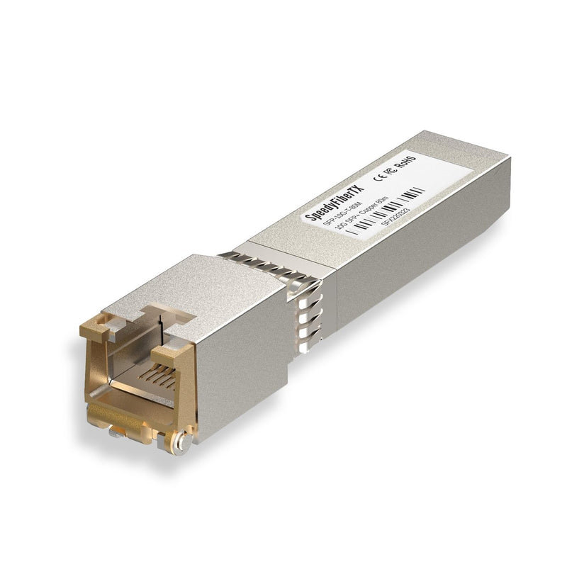 SpeedyFiberTX 1-Pack 10GBASE-T SFP+ RJ45 Copper Transceiver, Multi-Rate, Broadcom Chipset, 80m Cat6a/7, Compatible with Cisco Catalyst, Arista, Ubiquiti, MikroTik, Netgear, TP-Link, D-Link and More