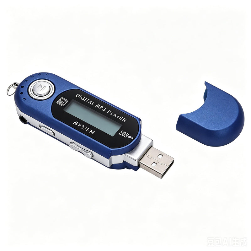 Retro USB MP3 Player, LCD Display Music Player Supports MP3 WMA Formats with Synchronized Lyrics, USB Port, Card up to 32GB Auto Shutdown, Ideal Gifts for Mate (Blue) Blue