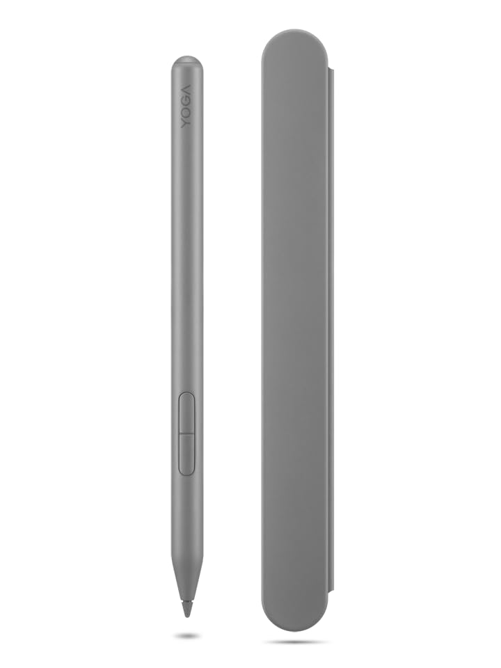 Lenovo Yoga Pen 2 with Magnetic Pen Case, AES 3.0 Stylus with 8192 Pressure Levels, USB C Rechargeable, Tilt Detection, Multi Protocol Support for Lenovo Yoga 2 in 1 PCs, Luna Grey