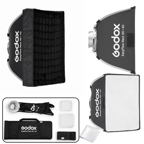 GODOX Softbox EazyFlow Rect 40 × 40cm Square Softbox Rect 40*40