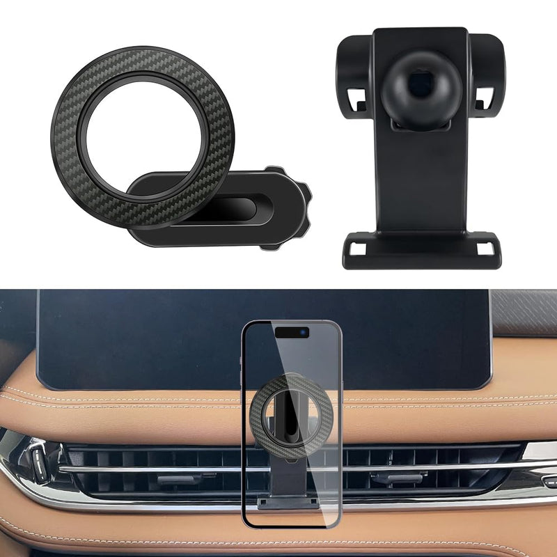 Car Phone Holder Mount for Infiniti QX60 2022-2027 Accessories | Magnetic Cellphone Stand, Cell Phones Navigation Charging Screen Cradles,Double 360°Rotation,for Magsafe Magnet Accessory