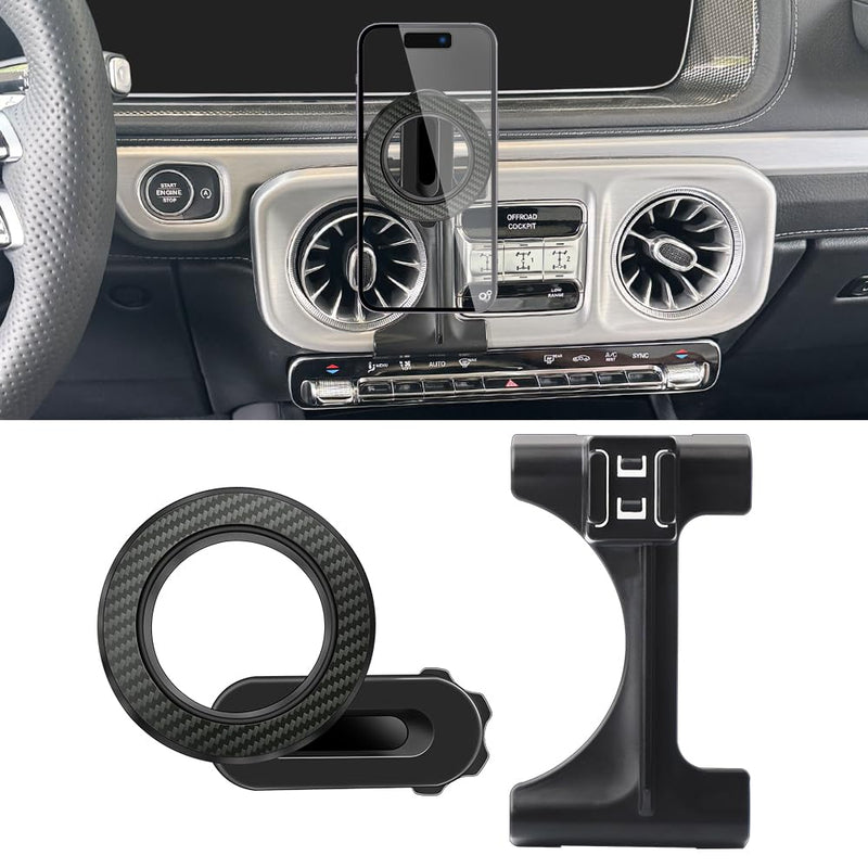Car Phone Holder Mount for Mercedes Benz G-Class 2025 2026 Accessories | Magnetic Cellphone Stand, Cell Phones Navigation Charging Screen Cradles,Double 360°Rotation,for Magsafe Magnet Accessory
