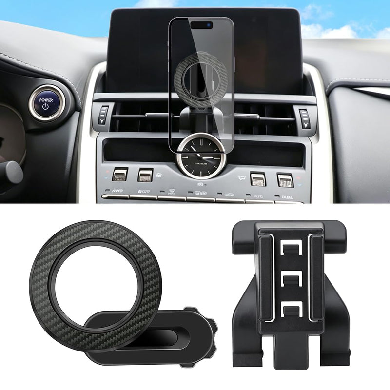 Car Phone Holder Mount for Lexus NX 2015-2021 Accessories | Magnetic Cellphone Stand, Cell Phones Navigation Charging Screen Cradles,Double 360°Rotation,for Magsafe Magnet Accessory