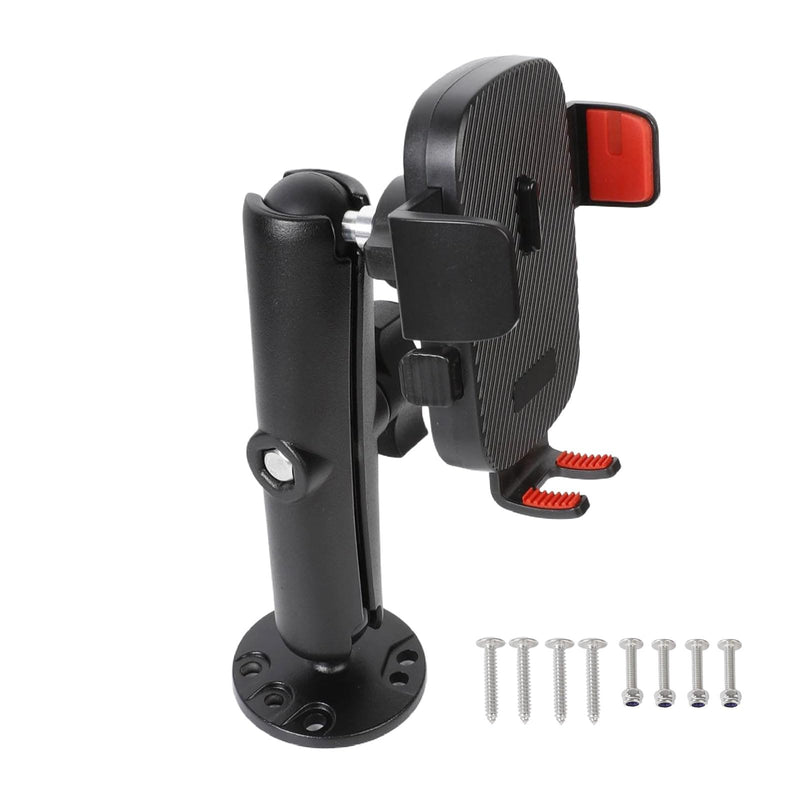 xik 1" Ball Phone Holder Mount for Car/Boat/Kayak/Truck Dashboard | 1s Lock & Release, 360° Adjustable, AMPS Hole Round Base B Size System, Universal Phone Holder with 5.91" Aluminum Alloy Arm Long(5.91" Arm)
