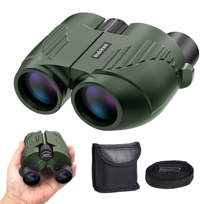 20X25 Compact Binoculars for Adults,Large Eyepiece Waterproof Binocular,Easy Focus Small Binoculars for Bird Watching,Hiking and Concert,Green