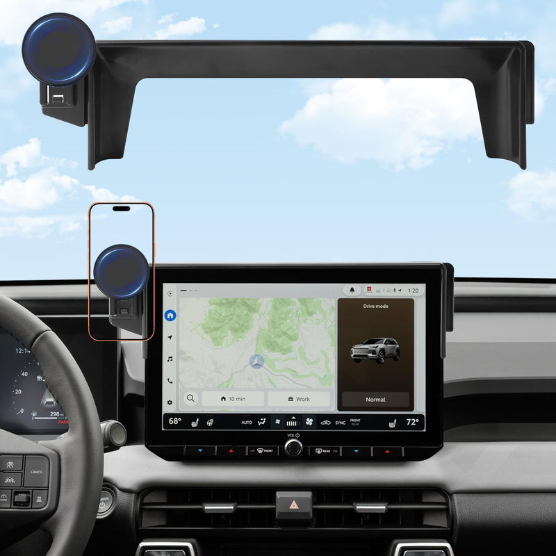 2026 RAV4 Car Phone Holder for Toyota RAV4 12.9-inch Touchscreen (XSE/Limited), 360° Rotation Phone Mount Compatible with MagSafe, No Vent Blocking, Exclusive Custom Fit for Toyota RAV4 Accessories for 2026 RAV4 12.9-Inch Magnetic