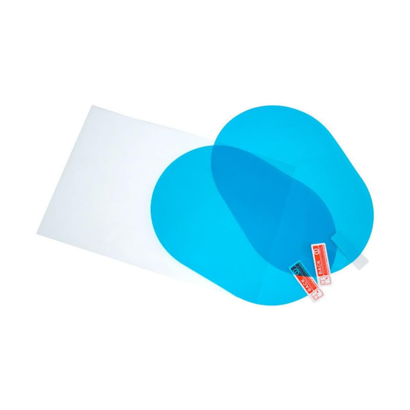 2pcs Car Rearview Mirror Film 135 * 95mm Waterproof Oval Film Clear Protective Sticker Film for Car Mirrors Clear Blue