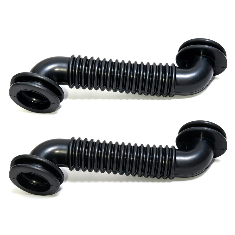 2Pcs 25MM x 25MM Car Wire Harness Tube, Black Rubber Door Wiring Dust Proof Tube, Automotive Electrical Cable Protection Sleeve