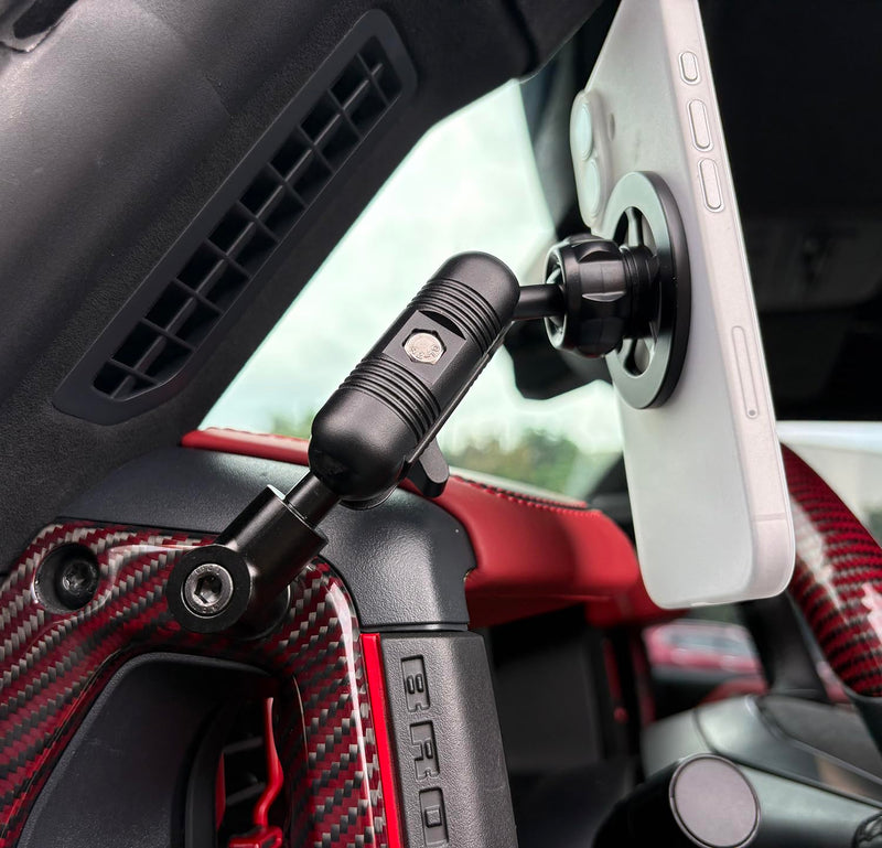Magnetic Phone Holder for Ford Bronco 2021-2025+, Adjustable Angles 360° Phone Mount for Bronco Accessories (Not Fit Bronco Sports)