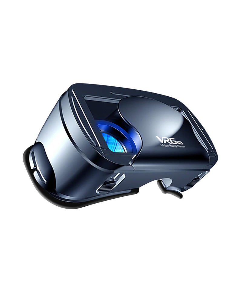 Dual-Mode 3D VR Glasses, Full-Screen VR Viewer with 120° Wide Angle, Anti-Blue Light Coated Lenses, 0-800° Myopia Adjustable, Compatible with 5-7 Inch Smartphones for Immersive Movies