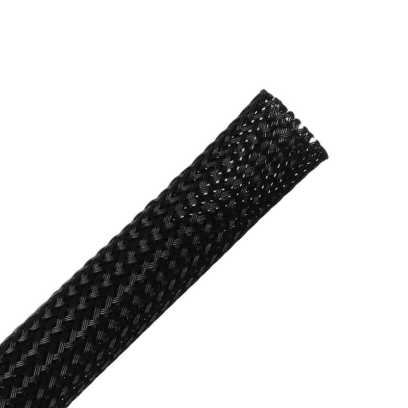 26ft-1/2 inch Expandable Braided Cable Sleeving Black | Split Mesh Wire Loom Tubing, Split Sheathing Wrap Sleeve, Cable Management, For TV Computer Home Theater