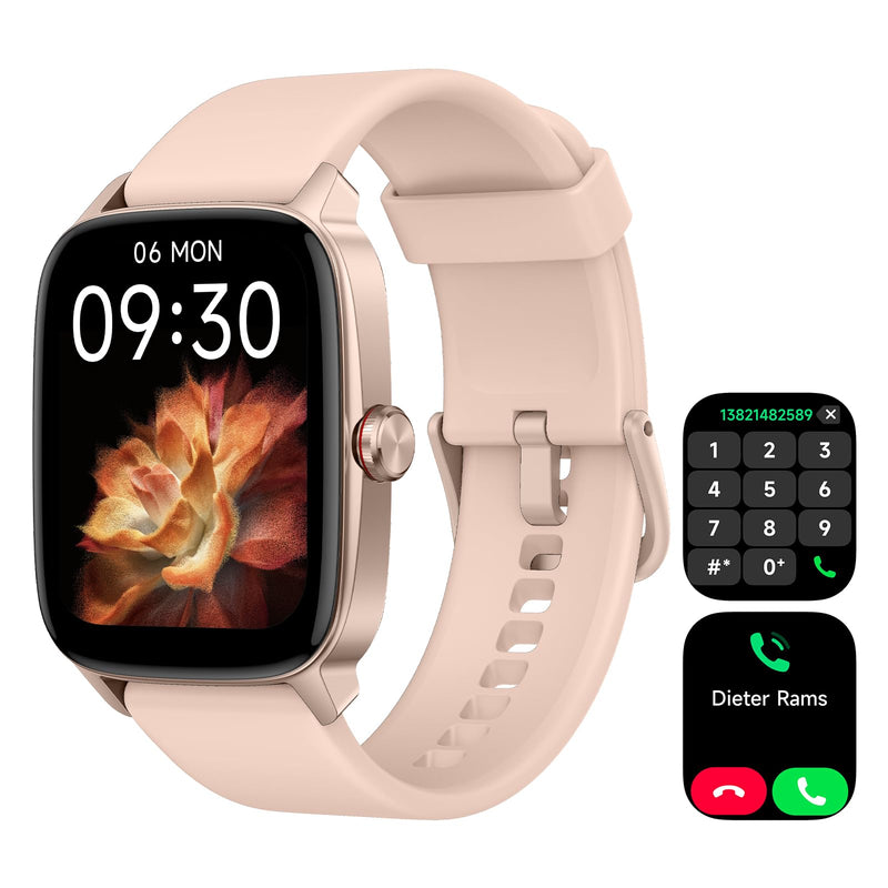 Smart Watches for Men Women with Bluetooth Calling, Heart Rate Sleep Monitor, 1.85 Inch Screen, DIY Dial, 100+ Sports Modes, AI Built-in Fitness Tracker, IP68 Waterproof, Smartwatch for Android iPhone