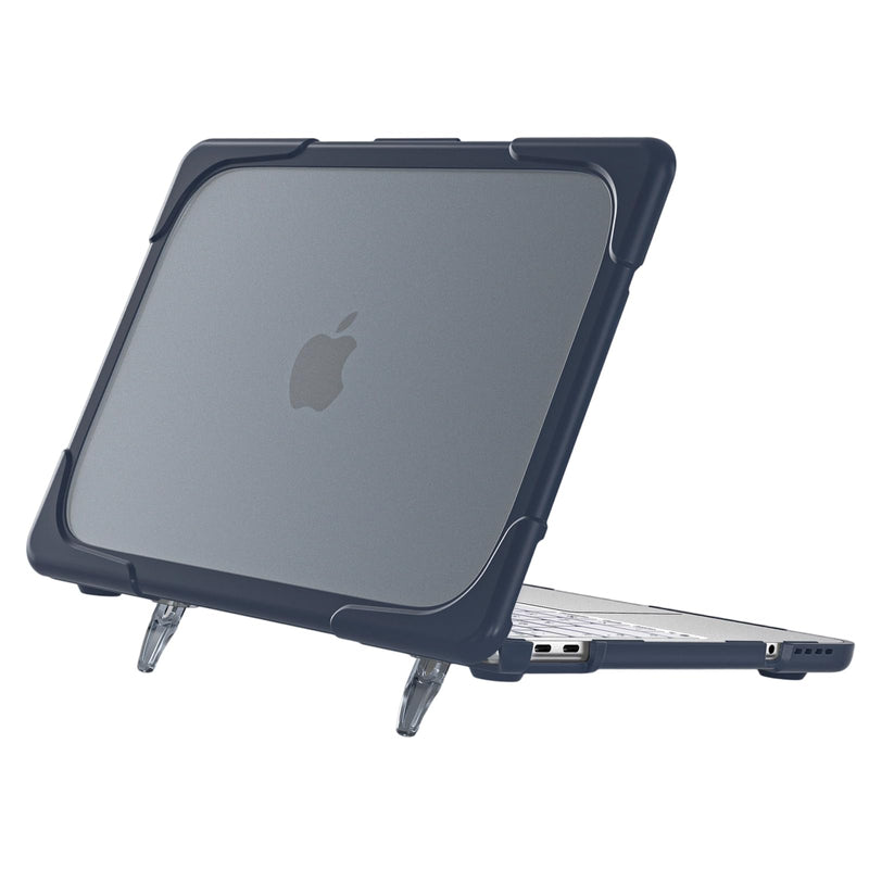 ProCase for MacBook Neo Case 13 inch 2026 Model A3404 A18 Pro -Indigo | Heavy Duty Hard Shell Protective Cover with Shockproof TPU Border & Foldable Ergonomic Kickstand, Anti-Scratch Laptop Case Indigo