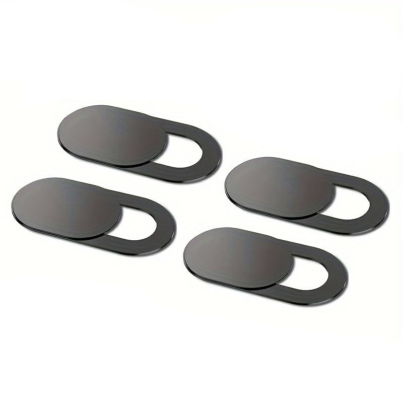4pcs Webcam Cover Shutter Slider for PC Laptops Phone Tablet, Plastic Camera Cover Phone Lens Slider (Black-4pcs) Black-4pcs