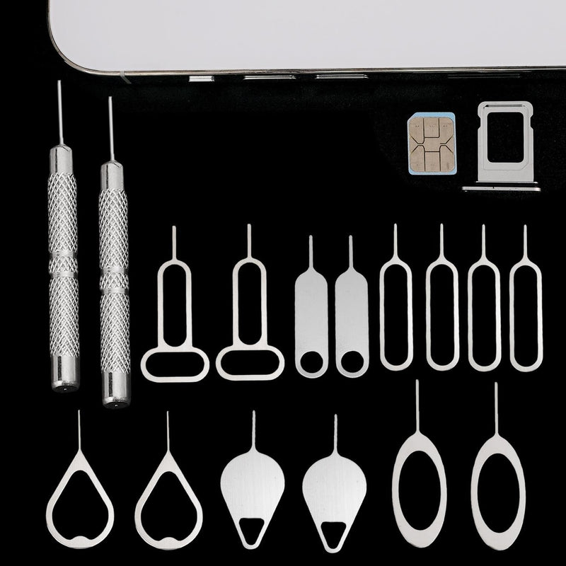 16Pcs Anti-Lost Eject SIM Cards Tray Open Pin Needle Key Tool Ejetor for iPhone IPad Mobile Smartphone Remover Accessories