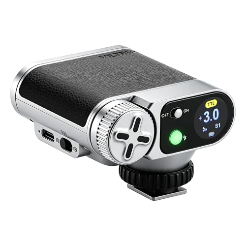 VILTROX TTL Flash for Canon GN12, 1/8000s HSS Retro Camera Flash Speedlite, 24Ws Compact On-Camera Mini Flash, 1s Recycle Time, 3.7V/800mAh, S1/S2 Optical Trigger (Vintage Z1 Pro)
