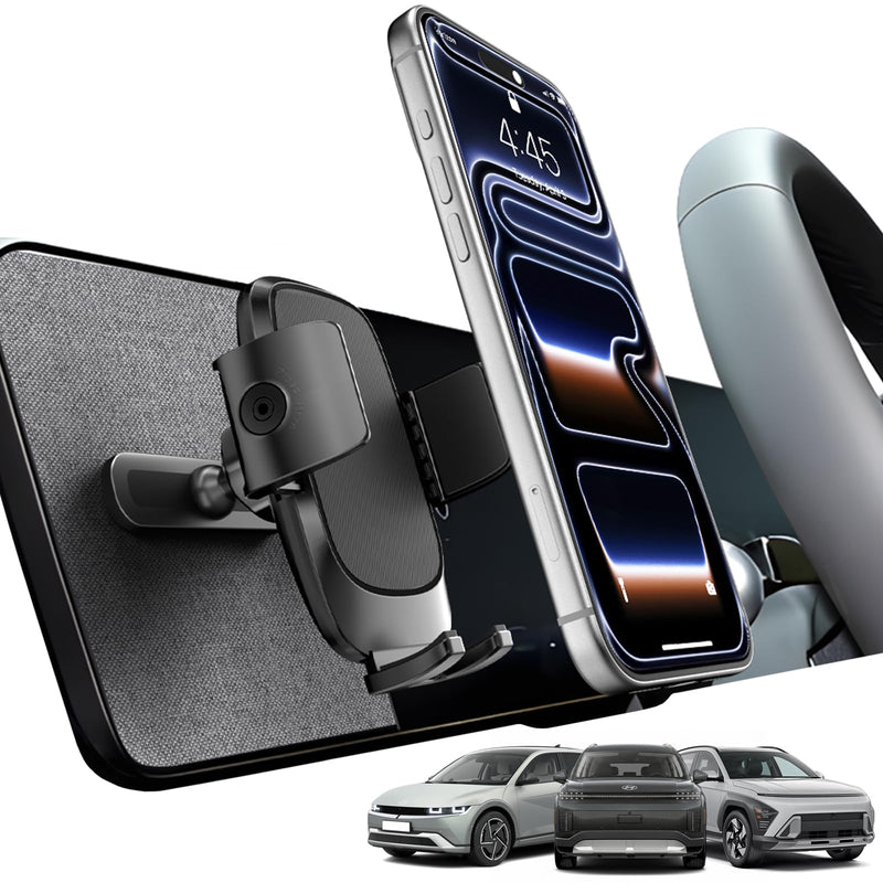 CloudValley for Hyundai Ioniq 5 Magnetic Phone Mount, Wide Clamp for 4-7.2 inch Smartphones, Metal Dashboard Phone Holder for 2022-2025 Ioniq5 2026 Ioniq 9, 2024-2026 Sonata Kona & 2025-2026 Tucson Clip