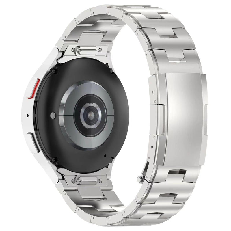 Titanium Bands Compatible with Galaxy Watch 7/6/5/4/FE 44mm 40mm Band, 20mm No Gap Metal Strap for Galaxy Watch 6 Classic Band 47mm 43mm/Watch 5 Pro 45mm/Watch 4 Classic for Women Men