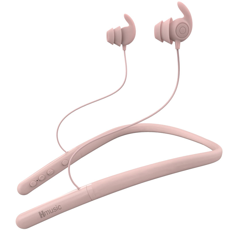 Hmusic Bluetooth Sleep Earbuds for Side Sleepers, Soft Silicone | 30dB Noise Isolation, Built-in White Noise & Mic, 12-Hour Battery, Flat Sleep Headphones for Snoring, Traveling (Pink) Pink