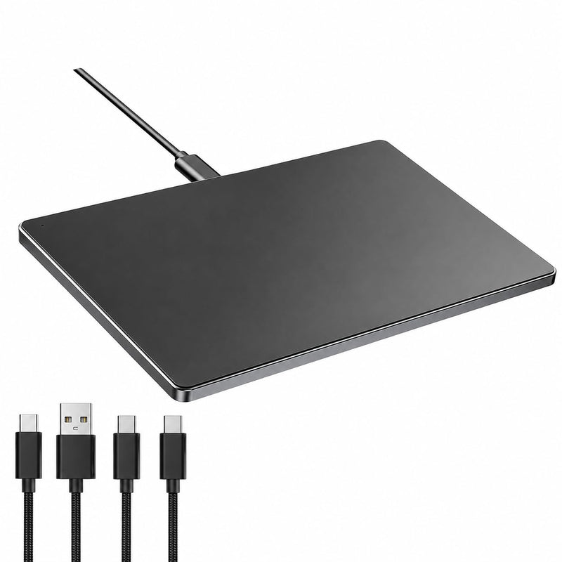 Diyeeni Wired Large USB Trackpad, 5.4" Surface | high-Precision, multi-touch gestures, plug-and-play, Aluminum alloy casing Trackpad Mouse, for Computer DesktopLaptop Black
