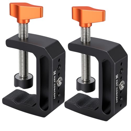 K&F CONCEPT Desk C-Clamp Mount, Aluminum Desk Mount Holder C-Clamp (2-pack)