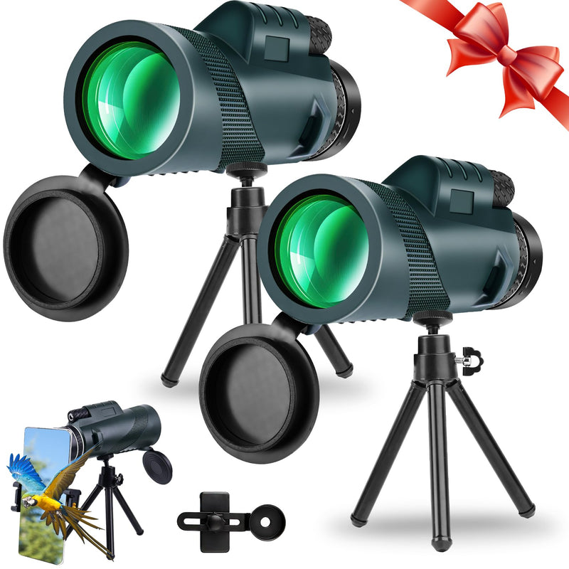 80x100 High-Power Binoculars Two-Piece Set with Phone Mount and Tripod, Featuring BAK4 Prisms and FMC-Coated Lenses Ideal for Hunting,Stargazing,Birdwatching,Wildlife Observation, Camping, and Hiking 1