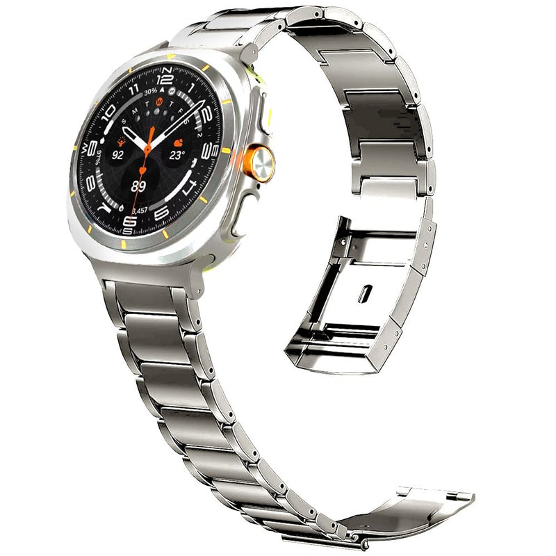 No Gap Titanium Band for Galaxy Watch Ultra 2 1 (2026/2025/2024) | Grade 2 Ti Metal Strap for Samsung Watch Ultra 47mm |Skin-Friendly,40% Lightweight,Corrosion Resistance,Fit Wrist 6.3''-9''