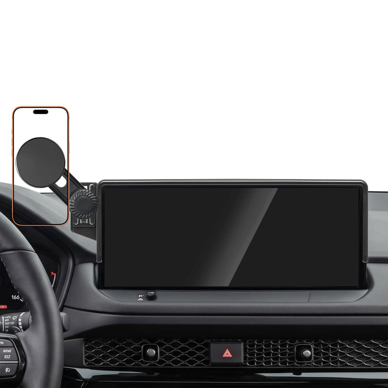 Magnetic Phone Holder for Honda Accord 11th Gen 2023-2026, Fit 12.3 Inch Center Screen, Customized Phone Mount With Strong Magnets, OEM-Style, No View Obstruction Compatible with All Smartphones for 2023-2026 Honda Accord Upgraded Magnetic