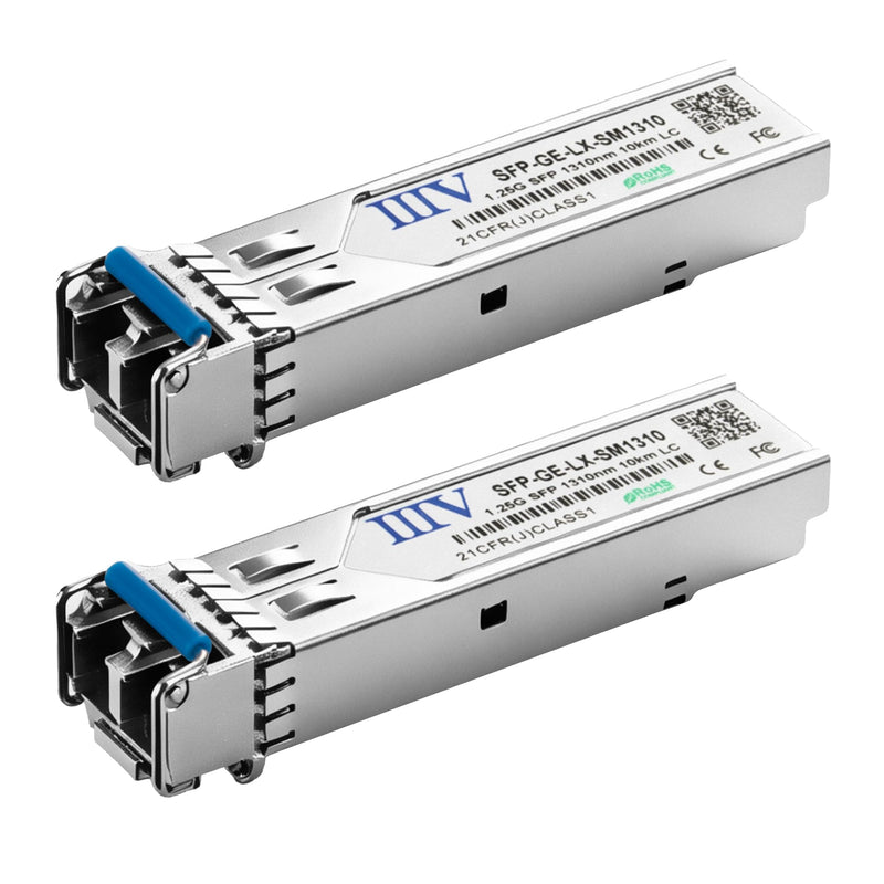 1000Base-LX SFP Transceiver, 1.25G SMF LC Module with DDM, 1310nm 20km Mini-Gbic Compatible with Cisco GLC-LH-SMD, Ubiquiti UniFi, Meraki and More (2-Pack) 2-Pack