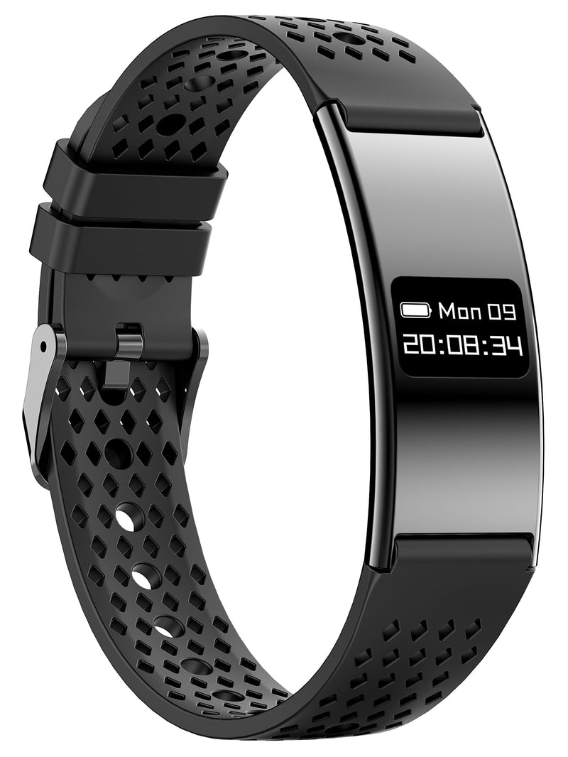 Yihou Ultra Slim Fitness Tracker Watch for Women Men 24/7 Heart Rate Sleep Monitor Activity Tracker with Steps Calories Waterproof Smart Bracelet Small Screen Minimalist Design iOS Android Compatible Black