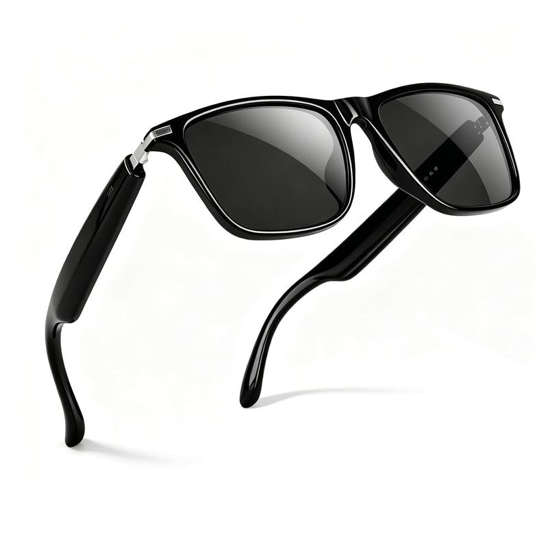 XUV Smart Glasses for Men, IP65 Waterproof Al Translator Glasses with Lightweight Open, Real-Time Translation, Recording Glasses for Travel, Sports, Outdoor and Hands-Free Daily Use Black Pro