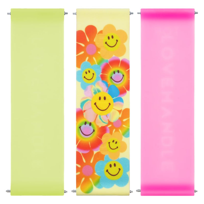 LOVEHANDLE Swappable Phone Grip Strap (Strap Only Base Sold Separately) Swappable Strap for LOVEHANDLE PRO, PRO MagSafe & PRO Wallet Pack of 3 - Hippie Dippy Daisy Strap Bundle