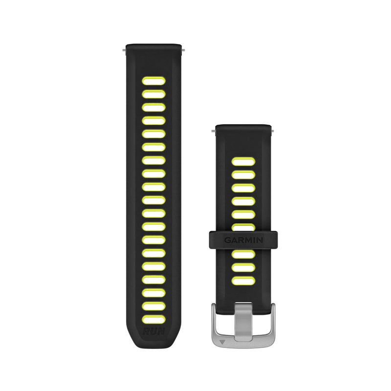 Garmin Quick Release Bands (20 mm) - Black/Amp Yellow Silicone - 010-11251-B6
