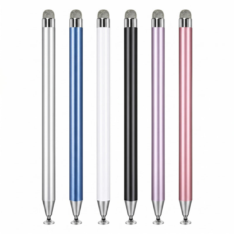 6 PCS Stylus Pen for Touchscreen, 2in1 Universal Stylus for Nintendo Switch | Metal Barrel, High-Precision Disc Tip Capacitive Stylus Pencil for Apple iPad/Ayn Thor/iPhone/Android Smartphones and Tablets A Stylus Pen for All Touchscreens Set (6 Pcs)