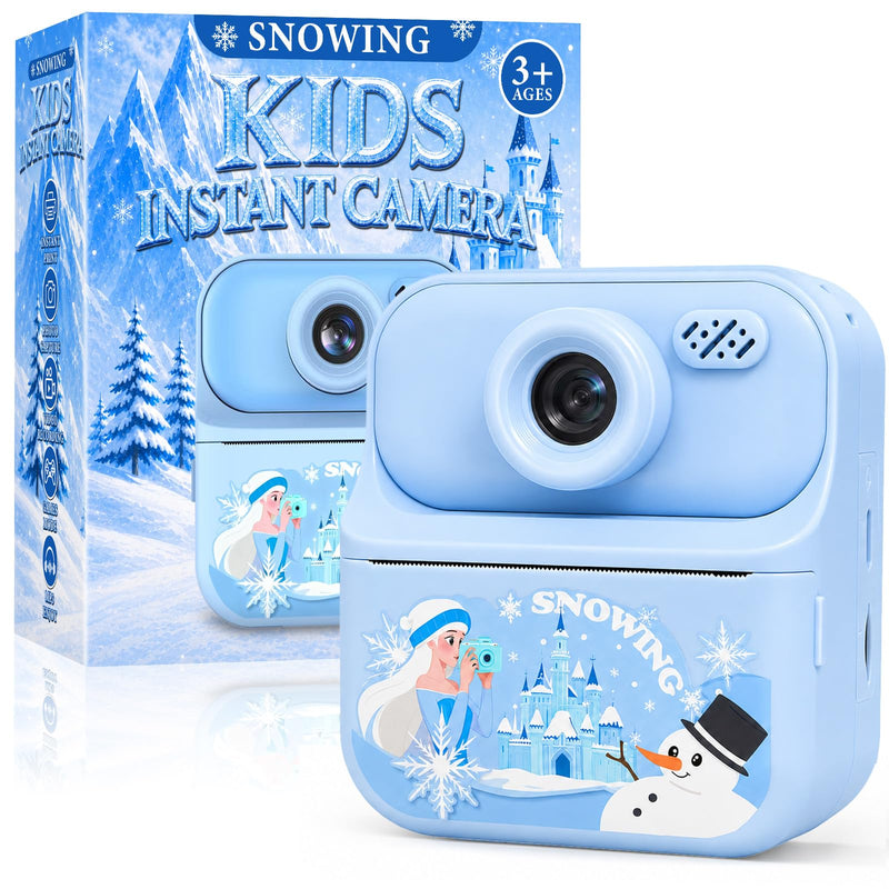 Frozen Kids Camera Instant Print Frozen Toys for Girls,1080P HD Dual-Lens Selfie Digital Camera with Print Paper & 32GB SD Card Christmas Birthday Gifts Toys for Girls Age 5-16 Years Old