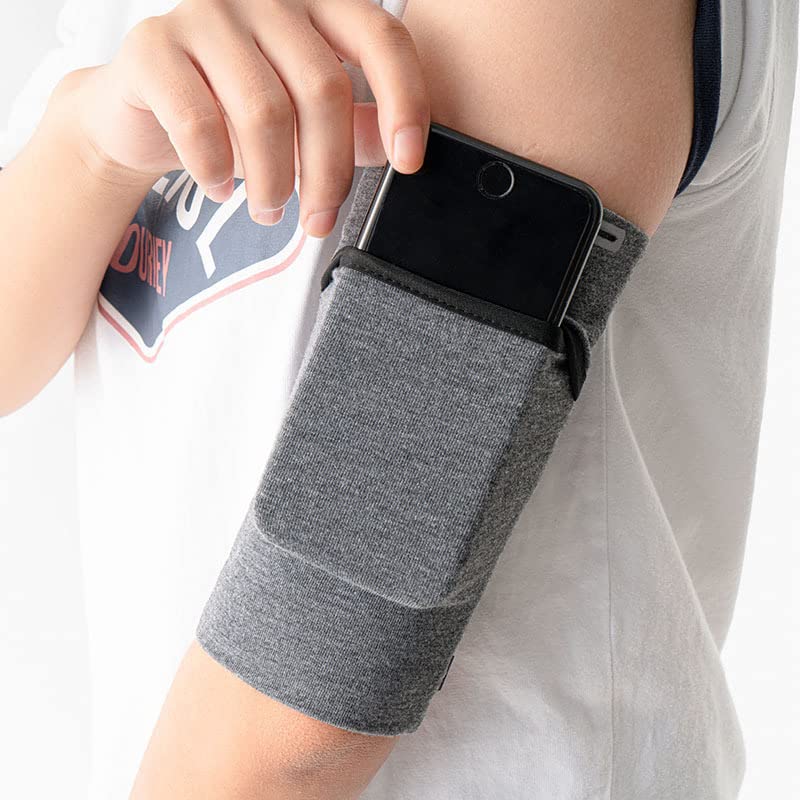 Sports Running Armband for Cell Phone, Universal Phone Armband Sleeve for Workout, Water Resistant Running Pouch for Gym (Medium) Medium