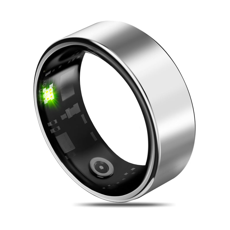 Smart Health Ring Fitness Tracker for Men Women, Sleep, Stress & Activity Monitoring, IP68 Waterproof, Long Lasting Battery, No Subscription Fees, Light Gray 6