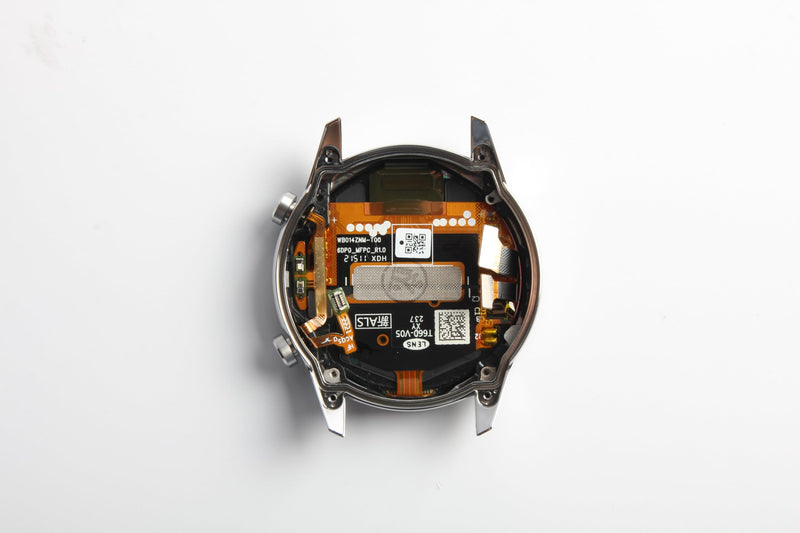for Huawei Watch GT2 46mm Screen Replacement 1.39" OEM LCD Display Assembly with Frame Tweezers LTN-B19 DAN-B19 (Black Stainless Steel) Black Stainless Steel