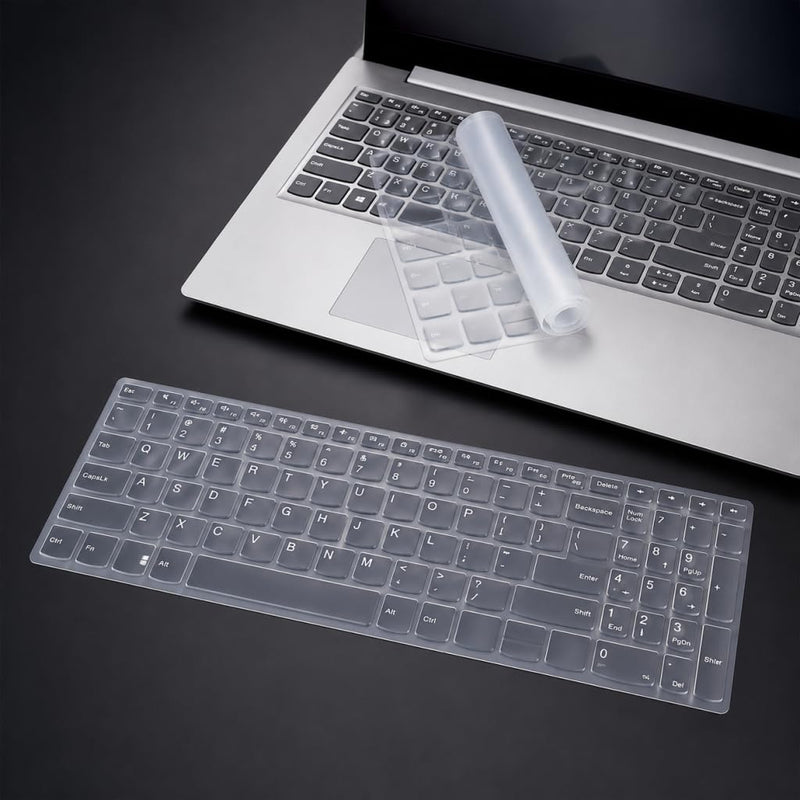 Ultra Thin Universal Silicone Keyboard Cover Protector for 13–17.6 Inch Laptops, Waterproof Dustproof Clear Keyboard Skin for Laptop Notebook Protection (15–17 Inch Compatible)