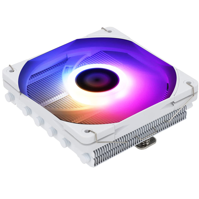 Thermalright-TR AXP120-X67 White ARGB Low Profile CPU Air Cooler with Quite 120mm TL-C12015W-S PWM Fan, 6 Heat Pipes, 67mm Height, for AM4/AM5/Intel LGA 1700/1851/1150/1151/1155/1200/2011/2066