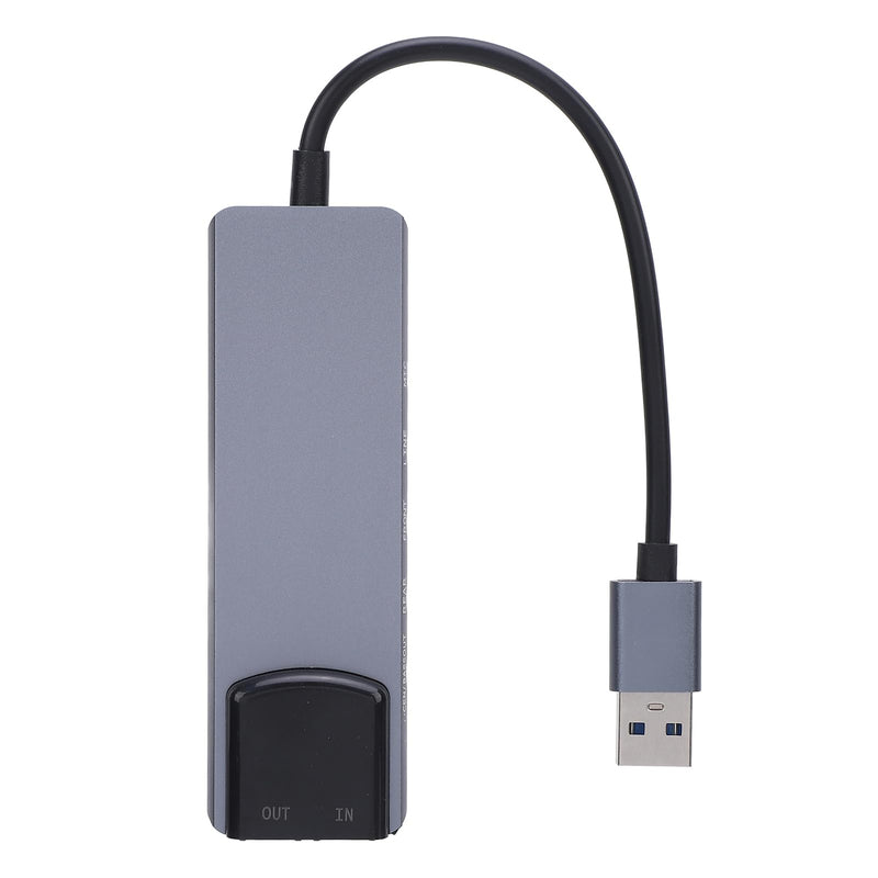 7.1 USB Surround Sound Card 5.1 External Sound Card with Optical SPDIF Input Output Audio Adapter Noise Reduction Aluminum for PC Laptop CM6206 Chip