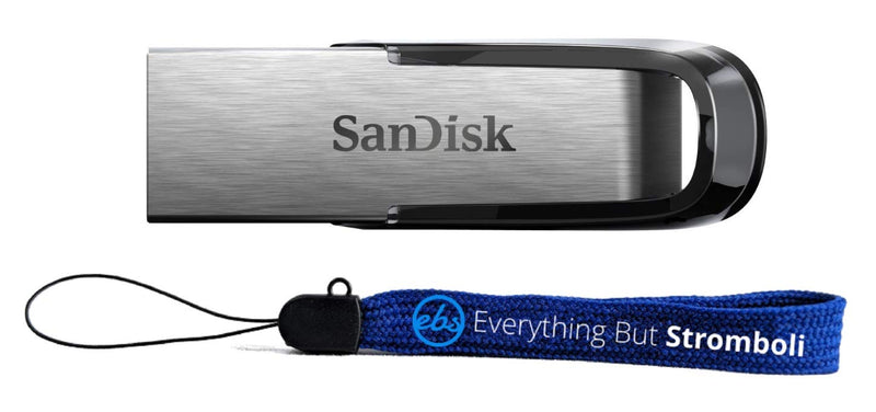 SanDisk USB 3.0 Flash Drive 16GB Ultra Flair Thumb Drive Up to 150 MB/s Read Speed (SDCZ73-016G-G46) Bundle with (1) Everything But Stromboli Lanyard | Also For Personal Computers Up to 150 MB/s Read Speed (SDCZ73-016G-G46) Bundle with (1) Everything B...