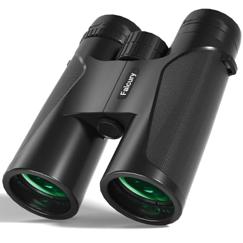 12x42 HD Binoculars for Adults & Kids High Powered Compact Binoculars with Low Light Night Vision for Bird Watching, Hunting, Cruise Travel, Camping, Hiking and Outdoor Sports, Gifts for Men